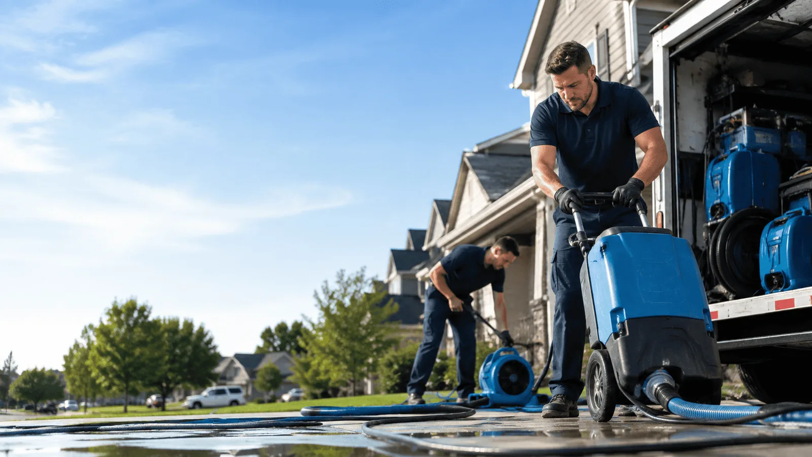 Structural Drying being performed in Westwood, NJ